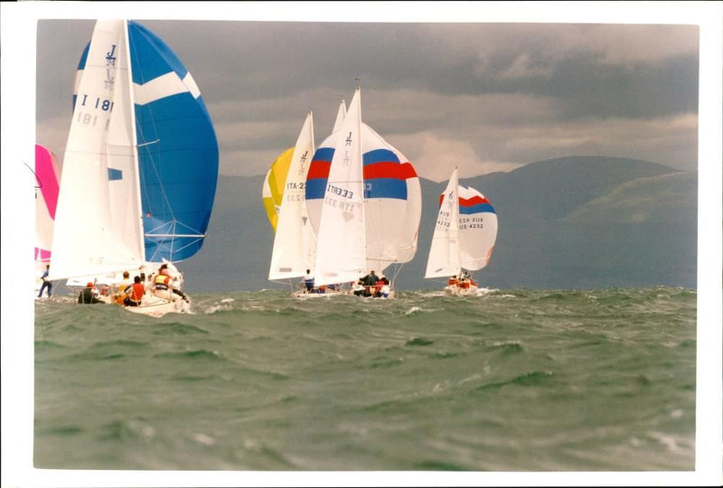 J24's Make way Infront of Snowdonia. - Vintage Photograph