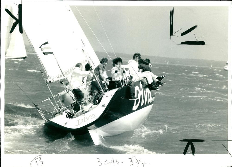 Admirals all under sail in the Channel. - Vintage Photograph