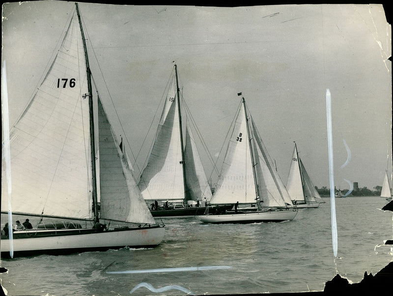The start of the Royal Ocean Yacht Club. - Vintage Photograph