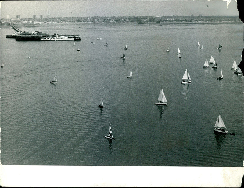 Tall ships and Small ships. - Vintage Photograph