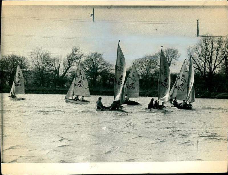 Dinghies of the Frostbite Yacht Club. - Vintage Photograph
