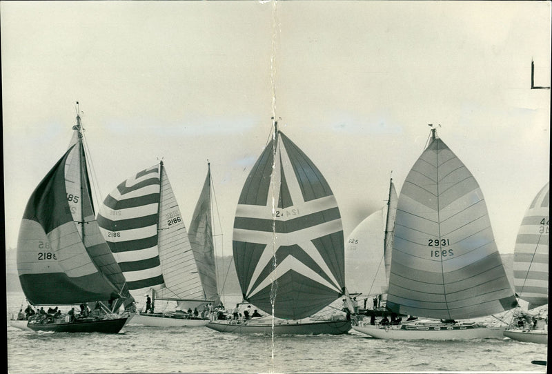 A Spread of sail displayed. - Vintage Photograph