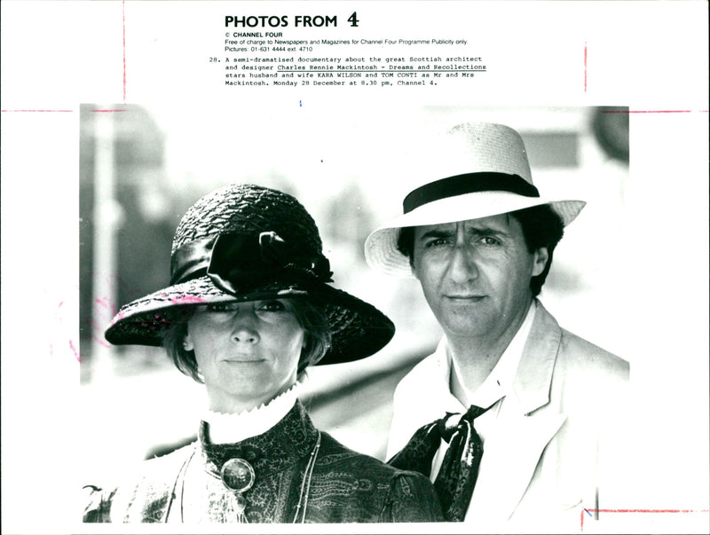 Tom Conti with his actress wife Kara Wilson - Vintage Photograph