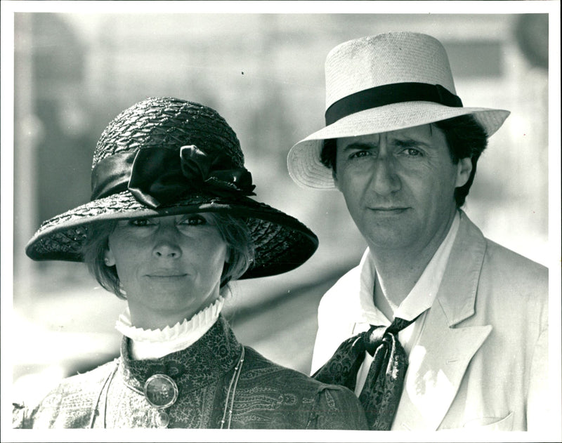 Actor Tom Conti with his actress wife Kara Wilson - Vintage Photograph