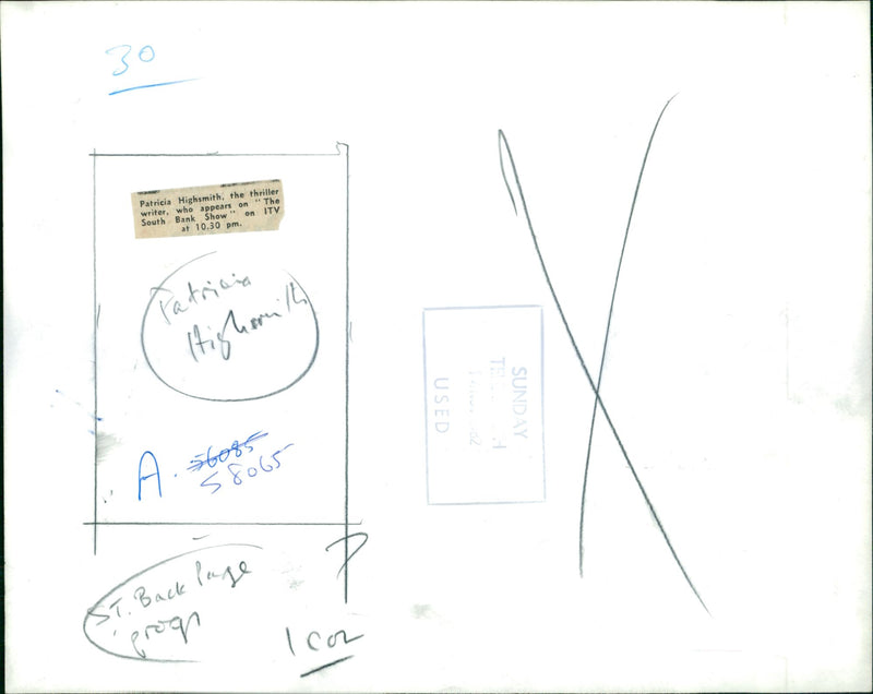 Patricia Highsmith. - Vintage Photograph