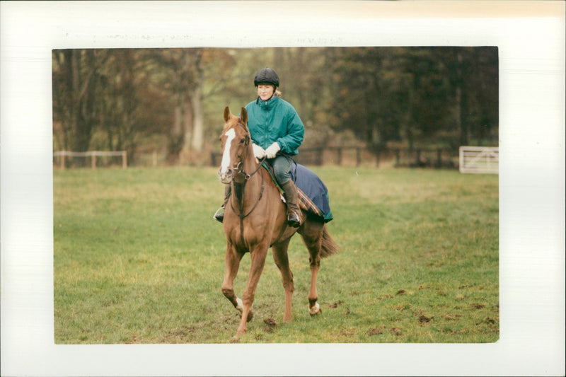 British equestrian Lucinda Green with horse 'McGregor' the Third - Vintage Photograph