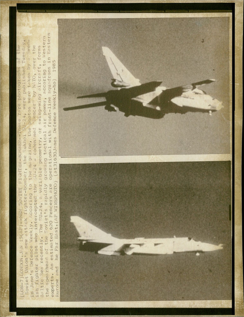 Aircraft: SU 24 - Vintage Photograph