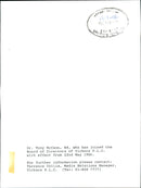 Tony McCann - Vintage Photograph