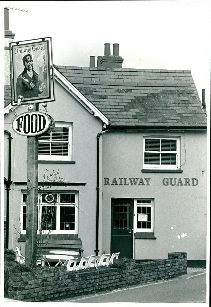 The Railway guard pub belonging to Murderer Victim. - Vintage Photograph