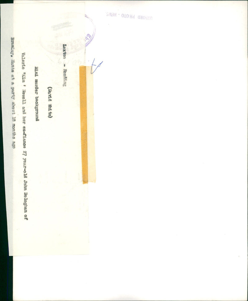 Janette Adams, Kim Newell's sister collects pro hanging signature from Mr Arthur Reed, Oct 1968. - Vintage Photograph