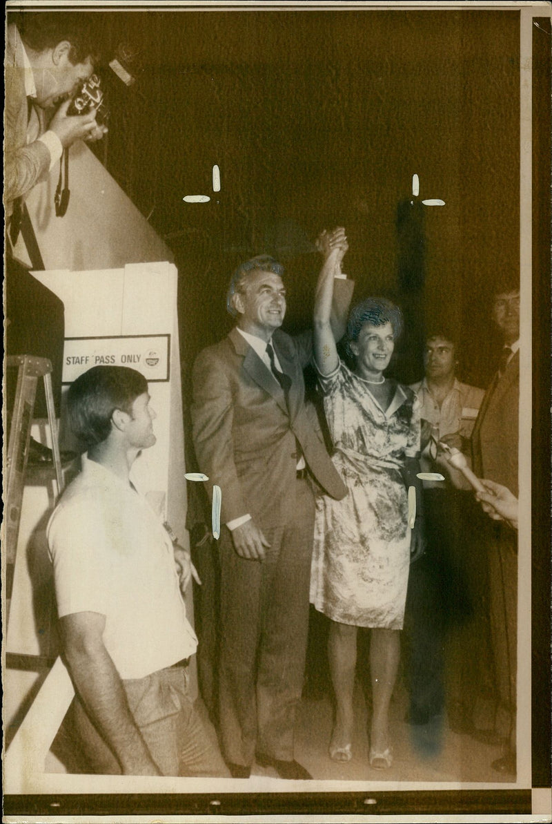 Former Australian Premier Bob Hawke with his ex-wife Hazel - Vintage Photograph