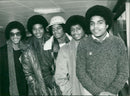 American pop supergroup The Jacksons. - Vintage Photograph