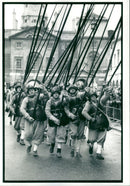 Pikemen  and musketeers of the english war society. - Vintage Photograph