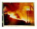 Blast furnace Cast House. - Vintage Photograph