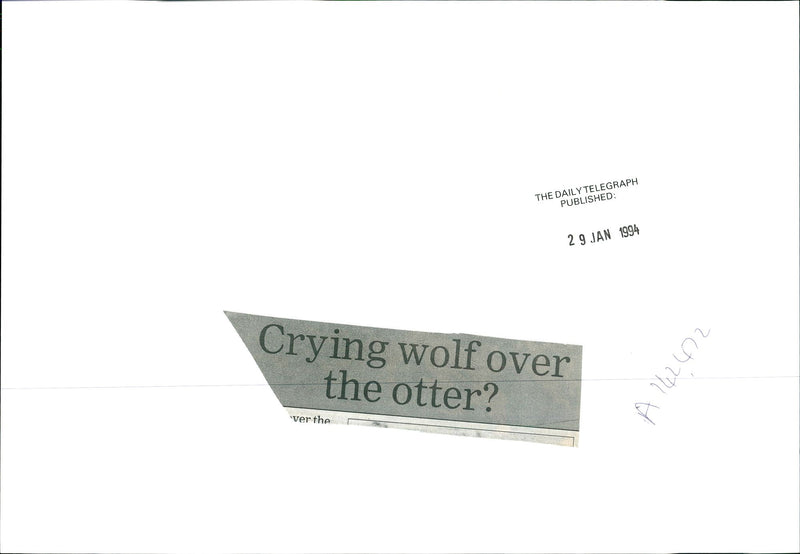 Crying wolf over the otter. - Vintage Photograph