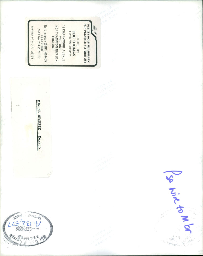 Manuel Negrete playing soccer ball. - Vintage Photograph