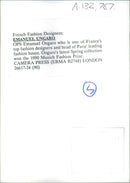 Emanuel Ungaro. - Vintage Photograph