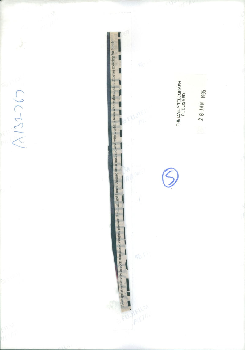 Emanuel and Laura Ungaro. - Vintage Photograph