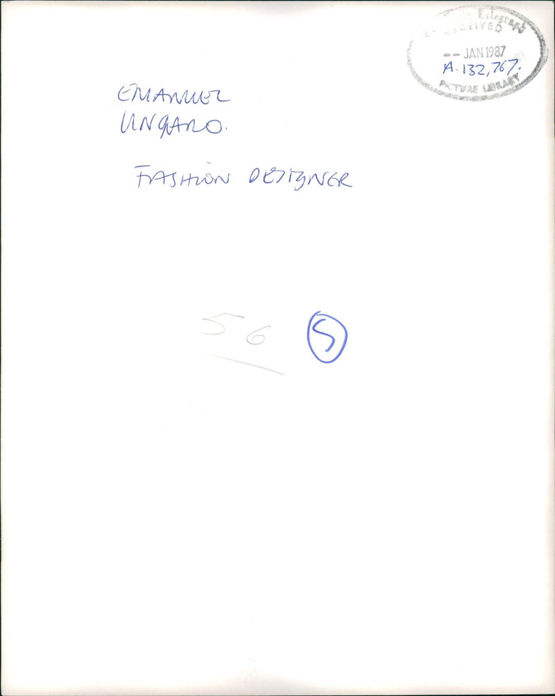 Emanuel Ungaro. - Vintage Photograph