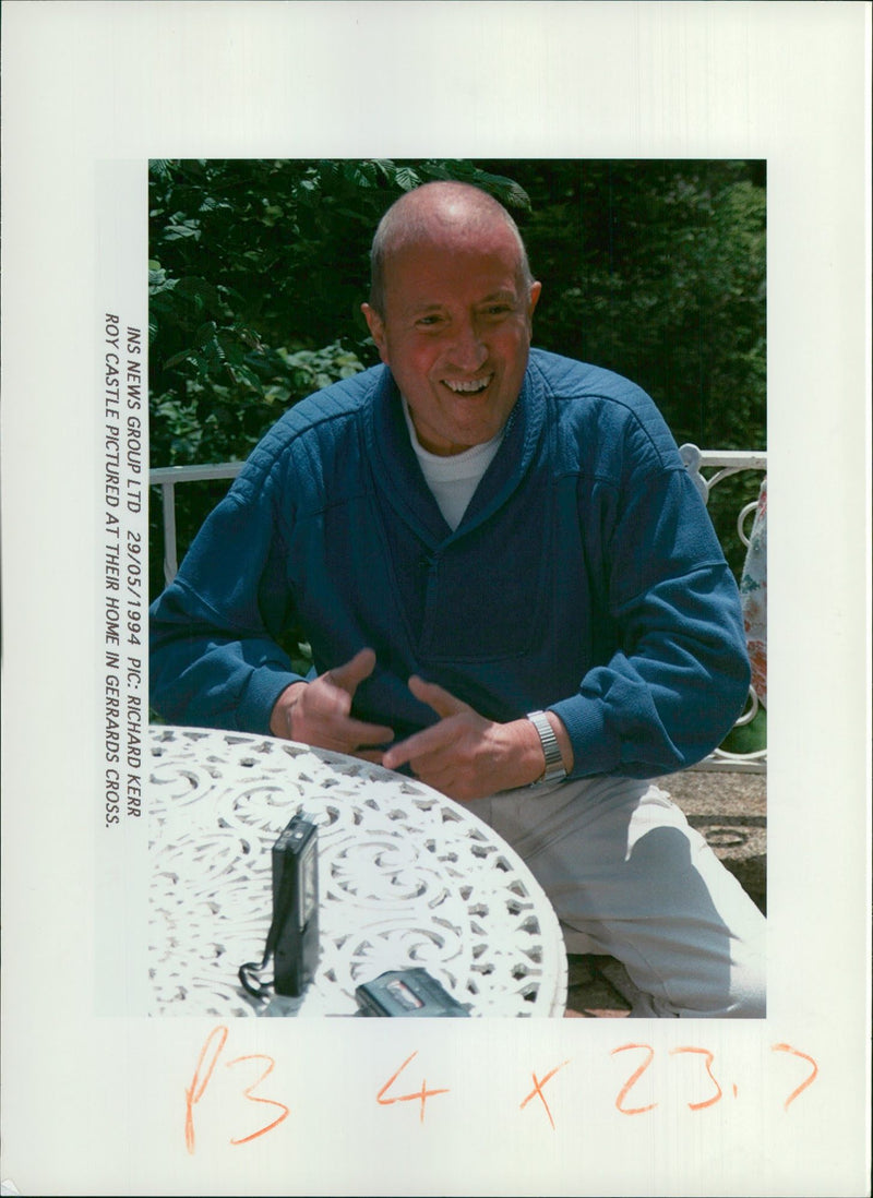 Roy Castle, former English entertainer at his home - Vintage Photograph