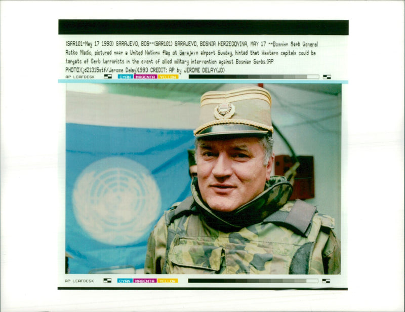 Gen. Ratko Mladic. - Vintage Photograph