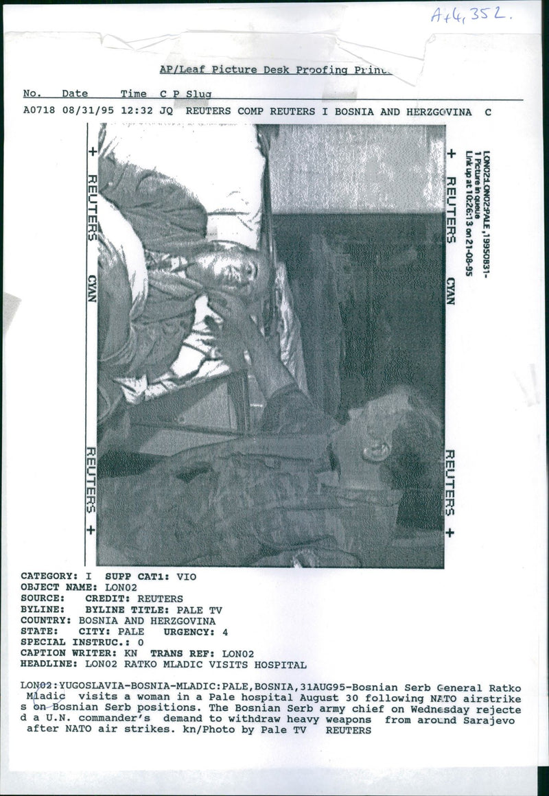 Gen. Ratko Mladic. - Vintage Photograph