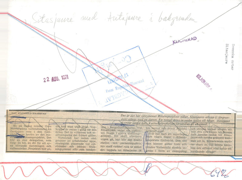 Sitasjaure-sjöns utlopp. - Vintage Photograph