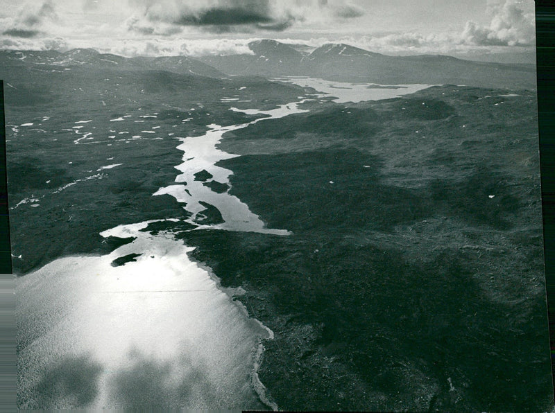 Sitasjaure-sjöns utlopp. - Vintage Photograph