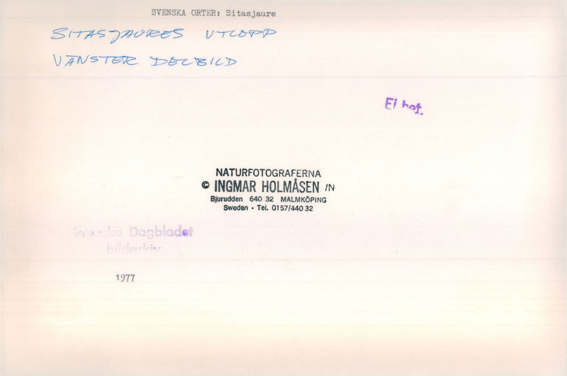 Lake Sitasjaure's outlet - Vintage Photograph