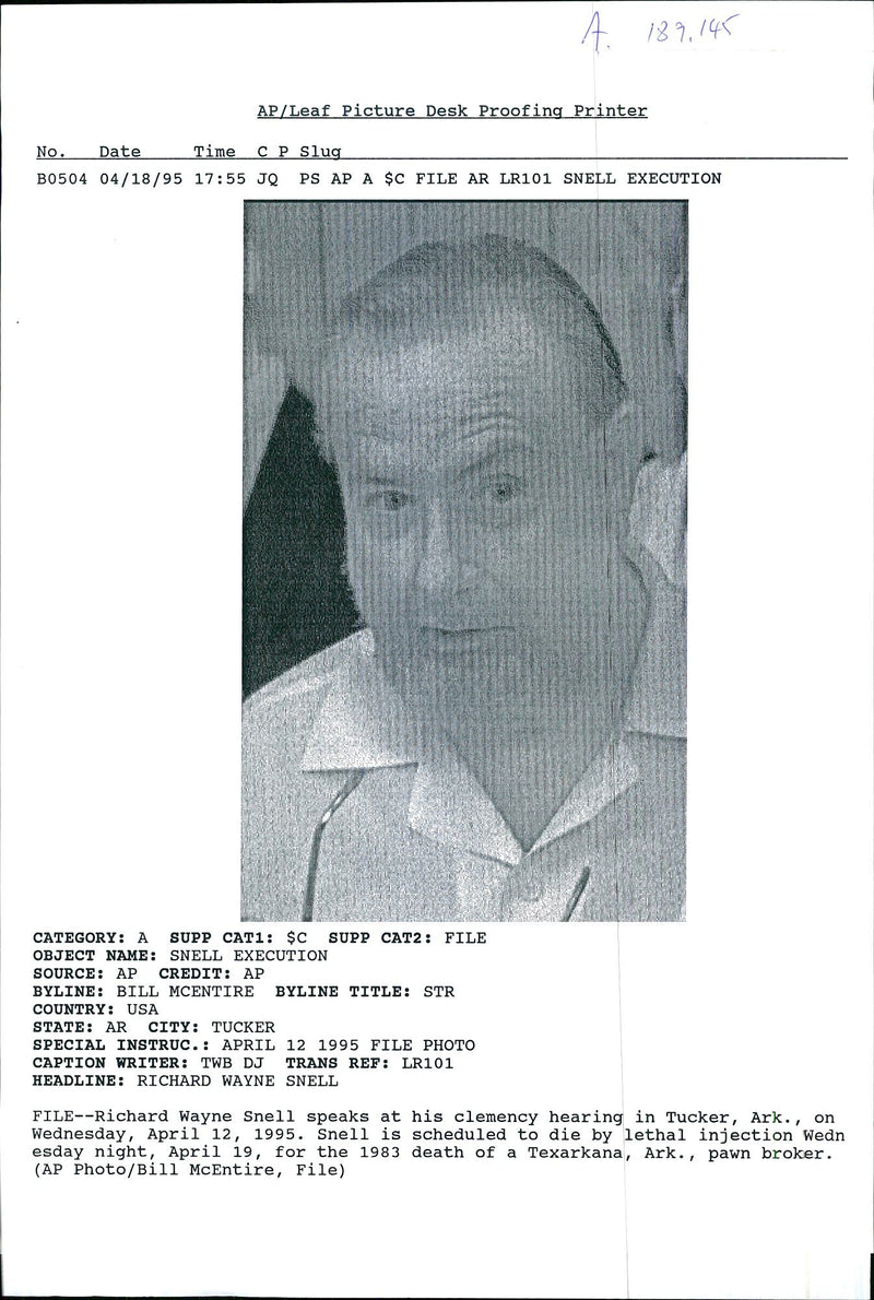 Richard Wayne Snell - Vintage Photograph