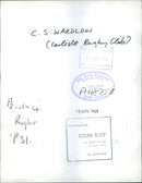 C.S Wardlow , Rugby Club. - Vintage Photograph