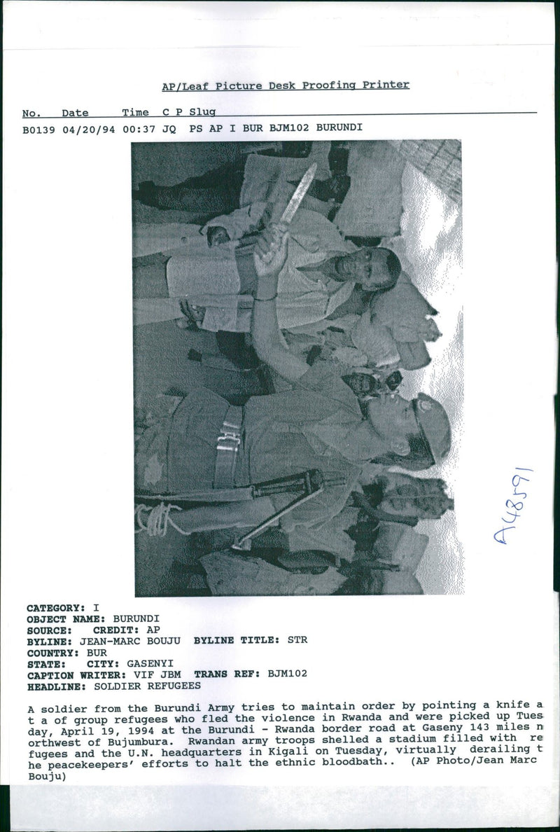 A soldier from the burundi army. - Vintage Photograph