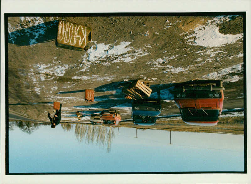 A ukrainian petrol a station runaway inflation. - Vintage Photograph