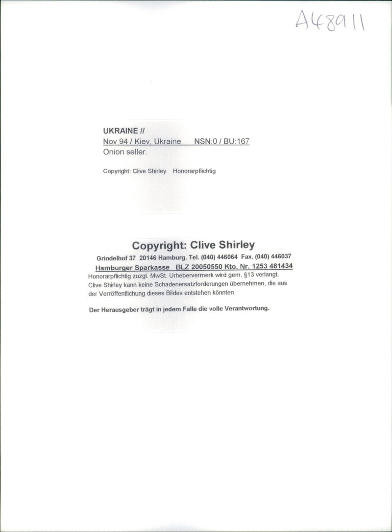 A Onion Seller Man. - Vintage Photograph