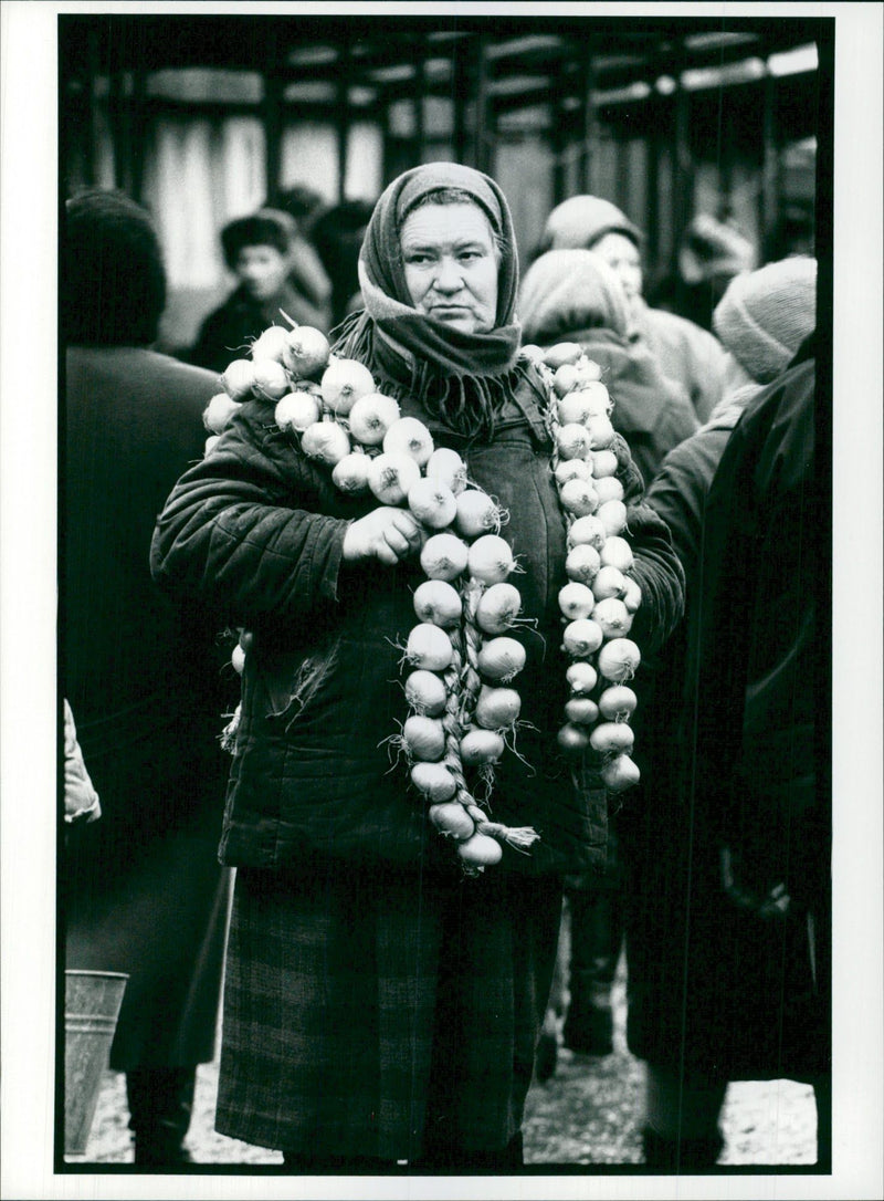 A Onion Seller Man. - Vintage Photograph