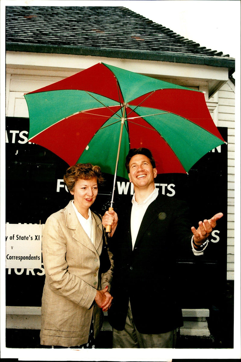 Michael Portillo.Michael Portillo and his wife Caroline. - Vintage Photograph