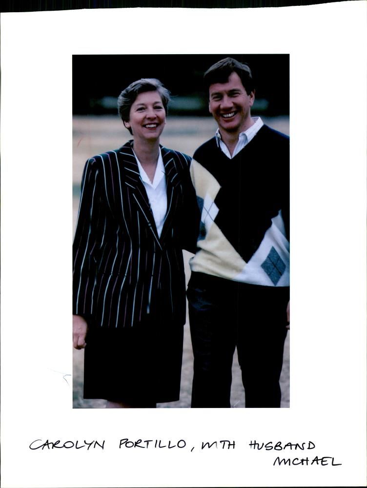 Michael Portillo with his wife Carolyn Portillo. - Vintage Photograph