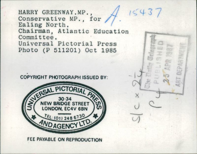 Harry Greenway. - Vintage Photograph