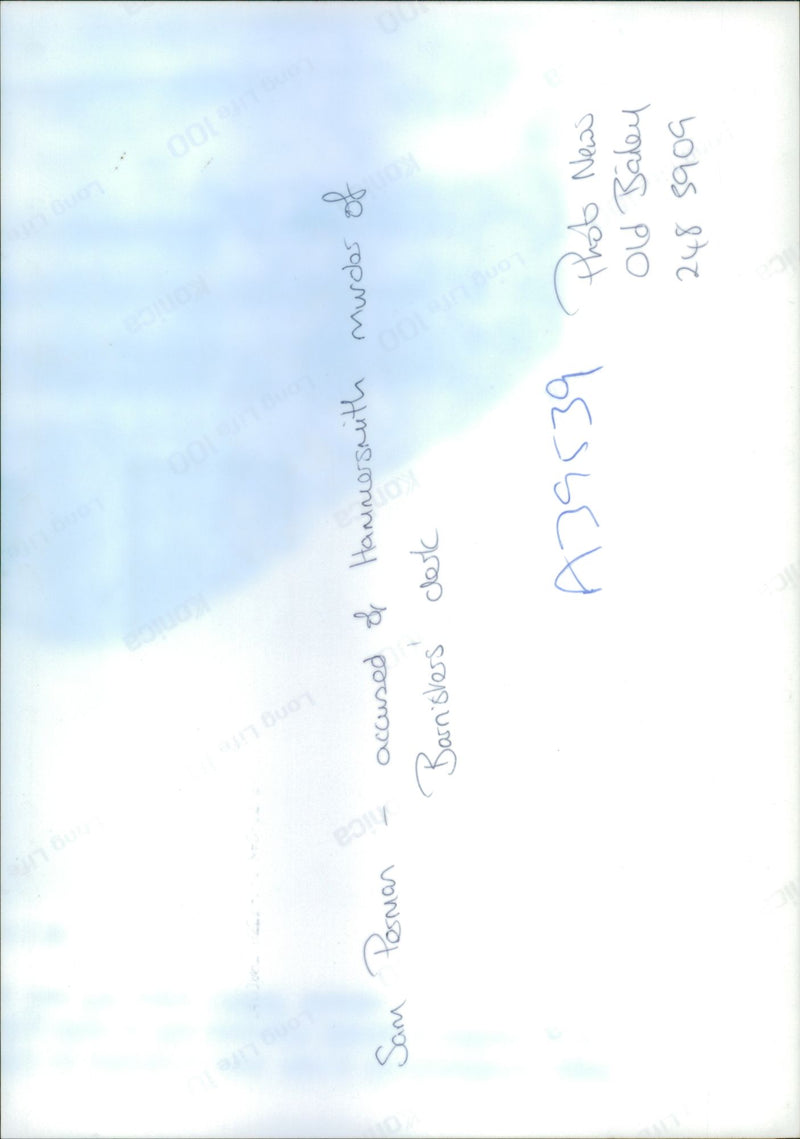 Sam Perman accused of murdered. - Vintage Photograph