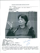 Rosa Lopez testifies on Videotape in the O.J Simpson murder trial. - Vintage Photograph