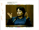 Rosa Lopez testifies on Videotape in the O.J Simpson murder trial. - Vintage Photograph