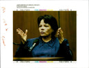 Rosa Lopez testifies on Videotape in the O.J Simpson murder trial. - Vintage Photograph