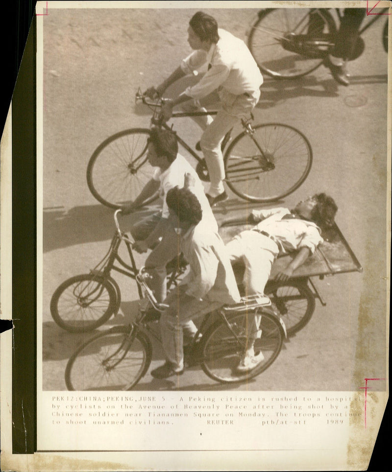 China Demos Tiananmen Square. - Vintage Photograph