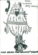 Make someone very happy stop using the Bloody phone. - Vintage Photograph