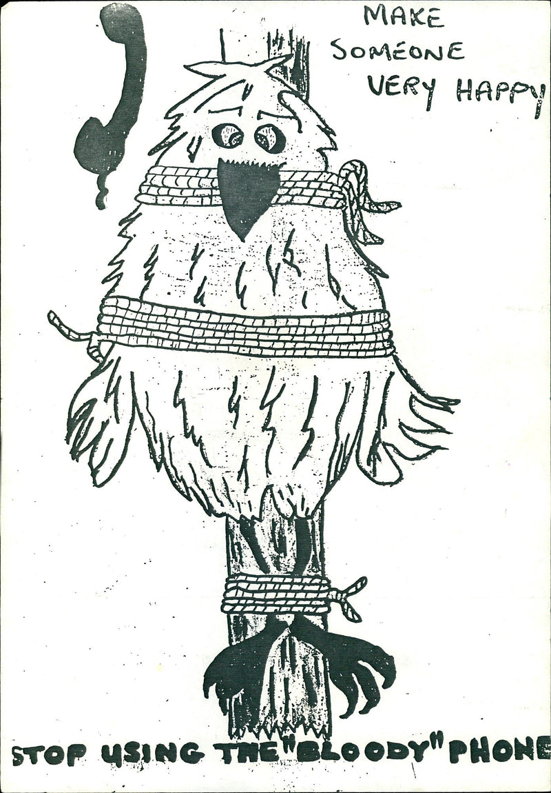 Make someone very happy stop using the Bloody phone. - Vintage Photograph