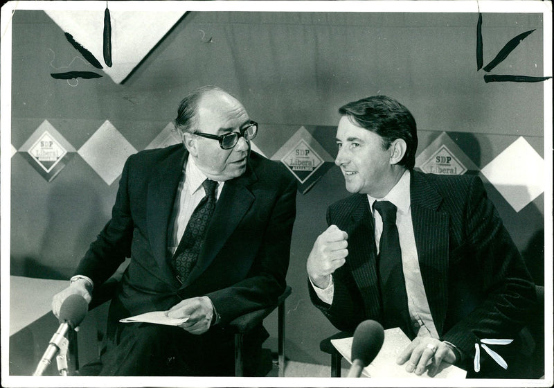 David Steel with Mr. Roy Jenkins. - Vintage Photograph