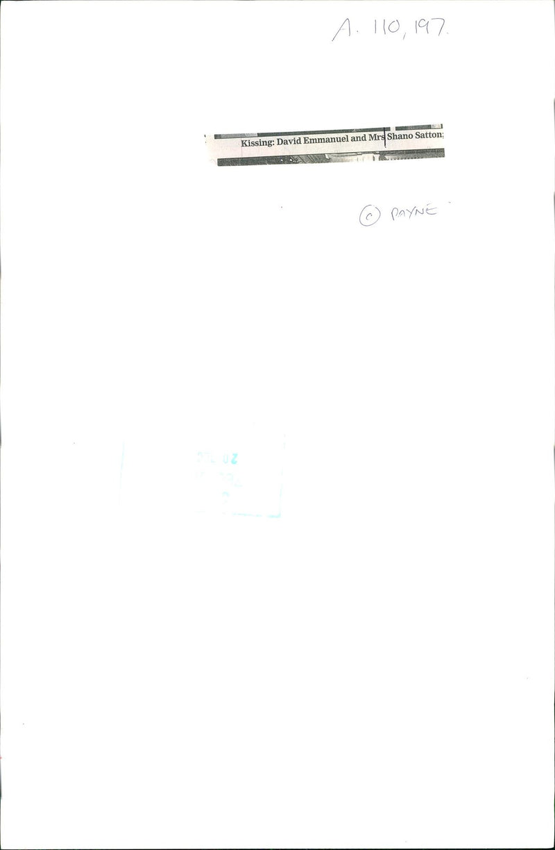 David Emanuel and Mrs Shano Satton. - Vintage Photograph