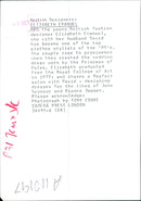 Elizabeth Emanuel, Become of the top clothes style. - Vintage Photograph