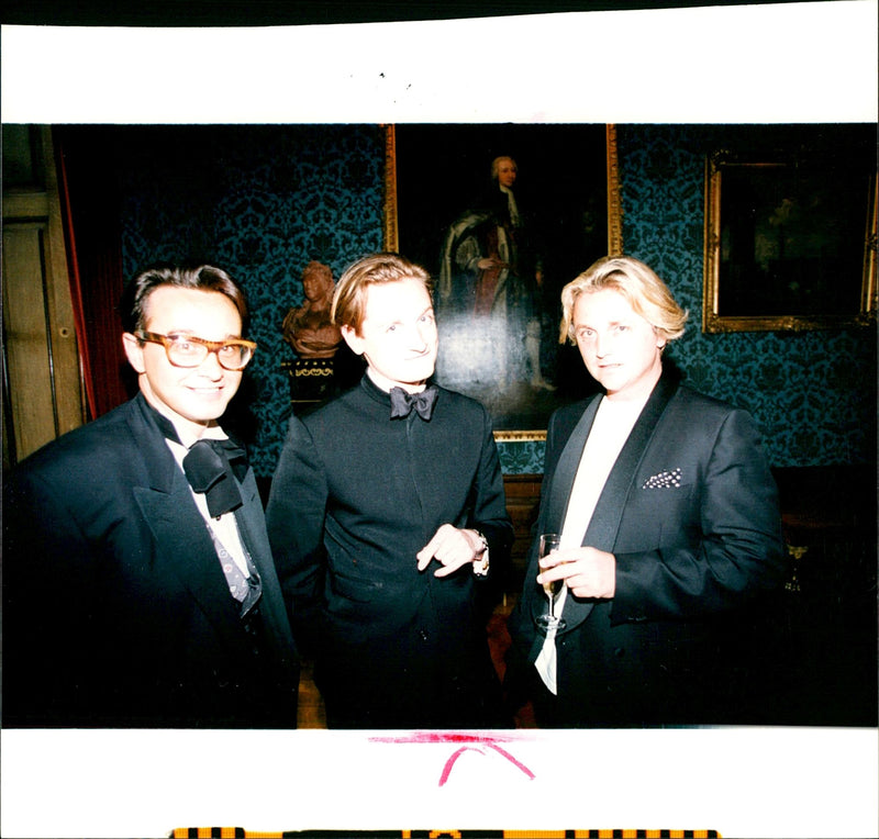Thomas Starzewki and Hamish Bowles and David Emanuel. - Vintage Photograph