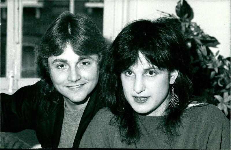 David Emanuel wih his wife Elizabeth. - Vintage Photograph